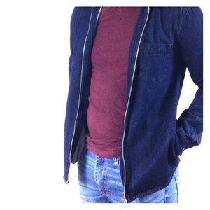 HM jean denim jacket men size S Small blue